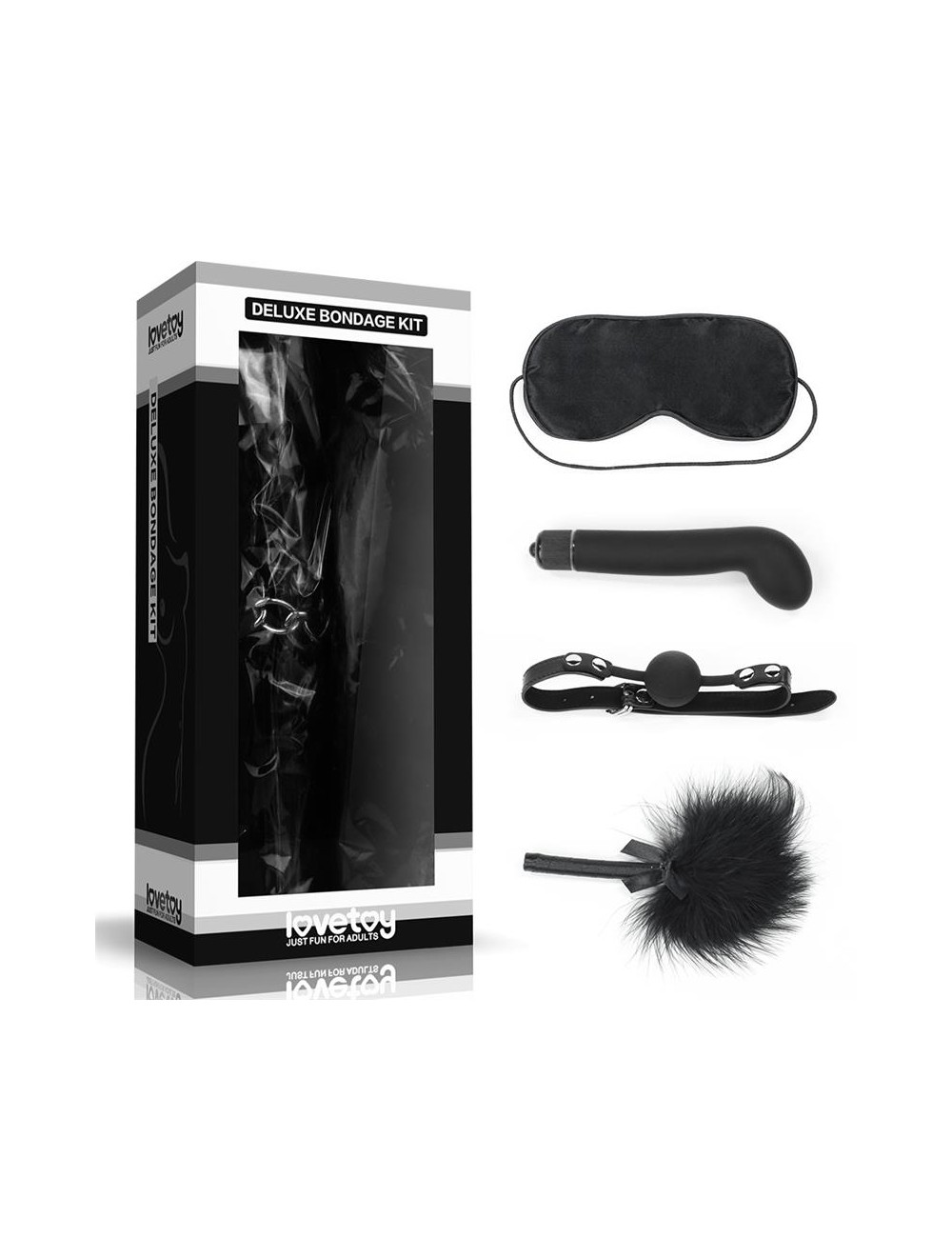 Kit Bondage Deluxe con Vibrador Negro