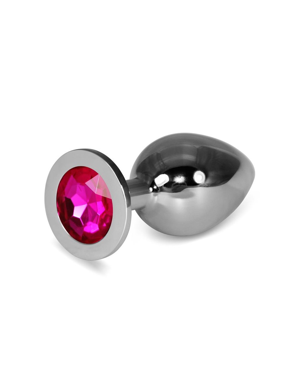 Plug Anal Metal RoseBud Classic con Joya Fuchsia Talla L