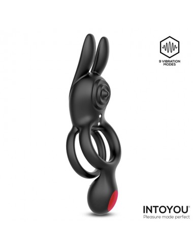 Konny Anillo Vibrador Doble con Conejito y Control Remoto
