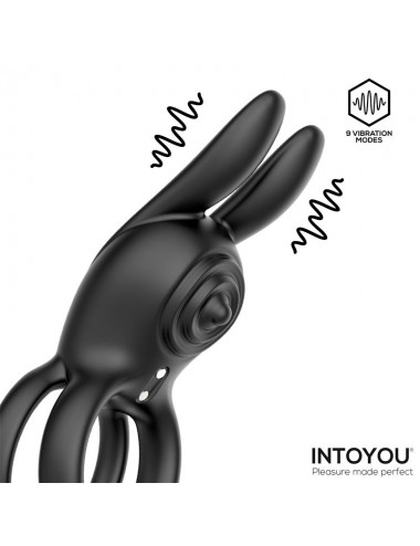 Konny Anillo Vibrador Doble con Conejito y Control Remoto