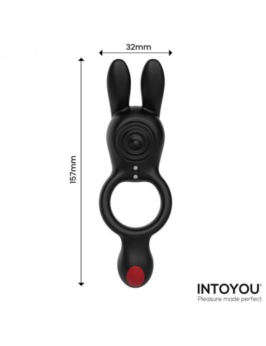 Konny Anillo Vibrador Doble con Conejito y Control Remoto