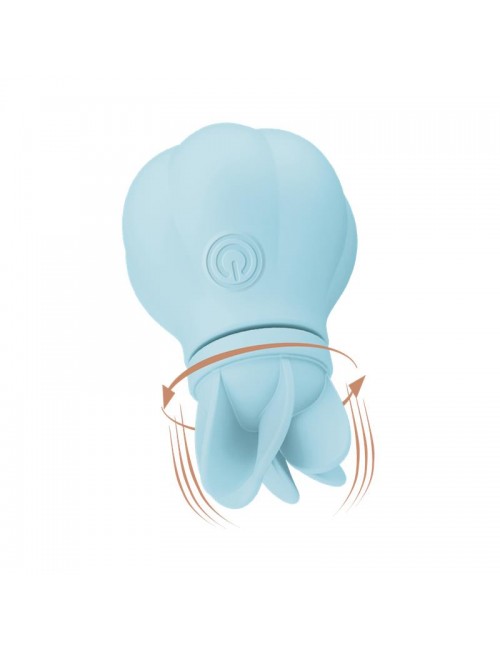 Estimulador Caress Vibracion y Rotacion Light blue