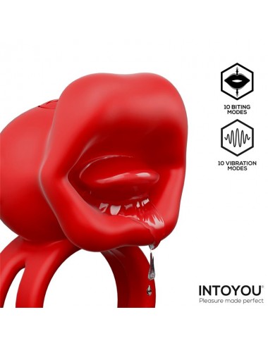 Bittey Anillo Vibrador con Biting Mordisqueo