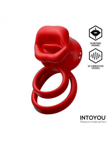 Bittey Anillo Vibrador con Biting Mordisqueo