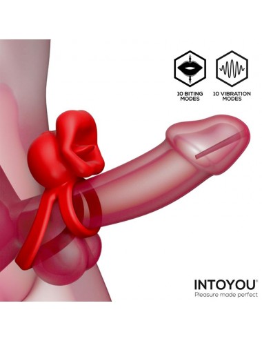 Bittey Anillo Vibrador con Biting Mordisqueo