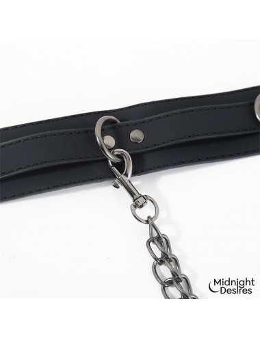 Collar con Esposas para Tobillos con Cadena