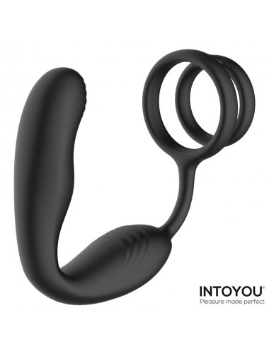 Bruce Masajeador Prostatico 360º y Doble Anillo con Vibracion