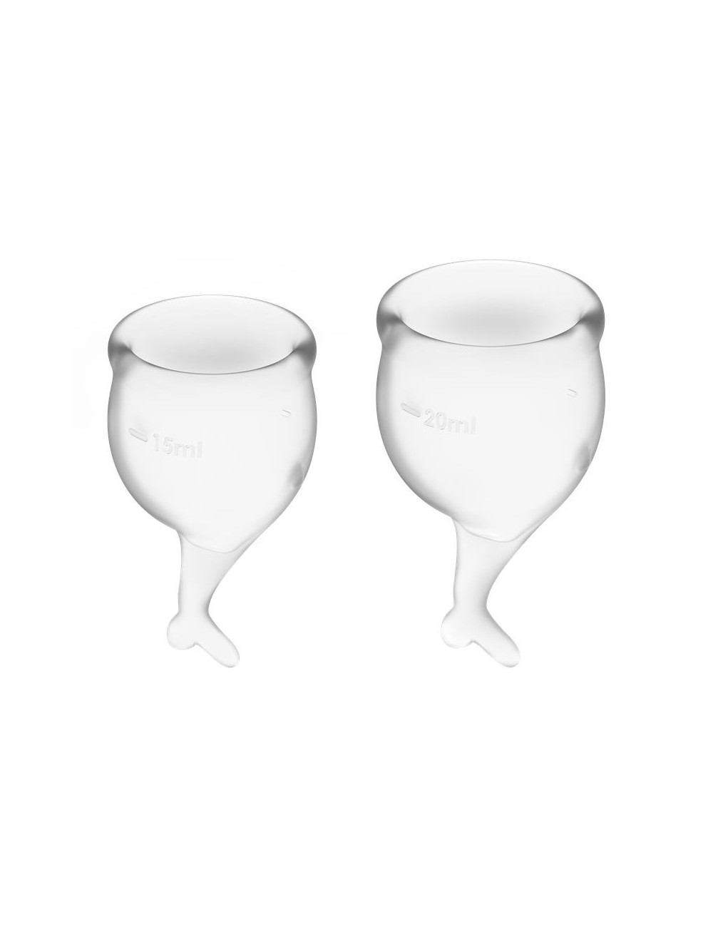 Copas Menstruales Feel Secure Transparent Pack de 2