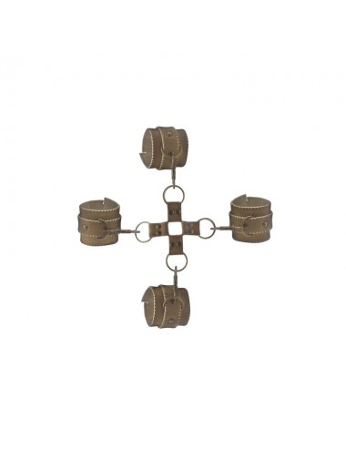 Shots Ouch Brown Juego de Ligaduras Marron