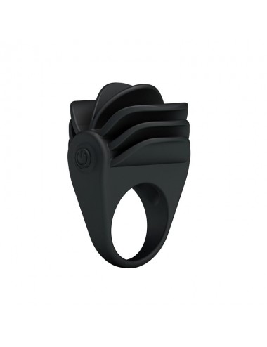 Pretty Love Anillo Vibrador Chester Color Negro