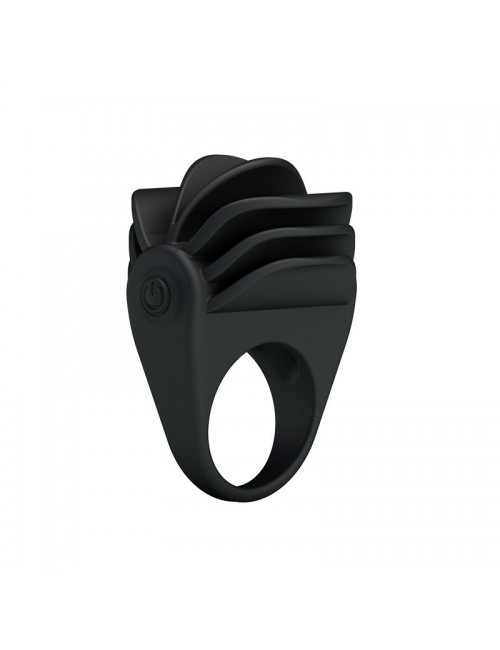 Pretty Love Anillo Vibrador Chester Color Negro