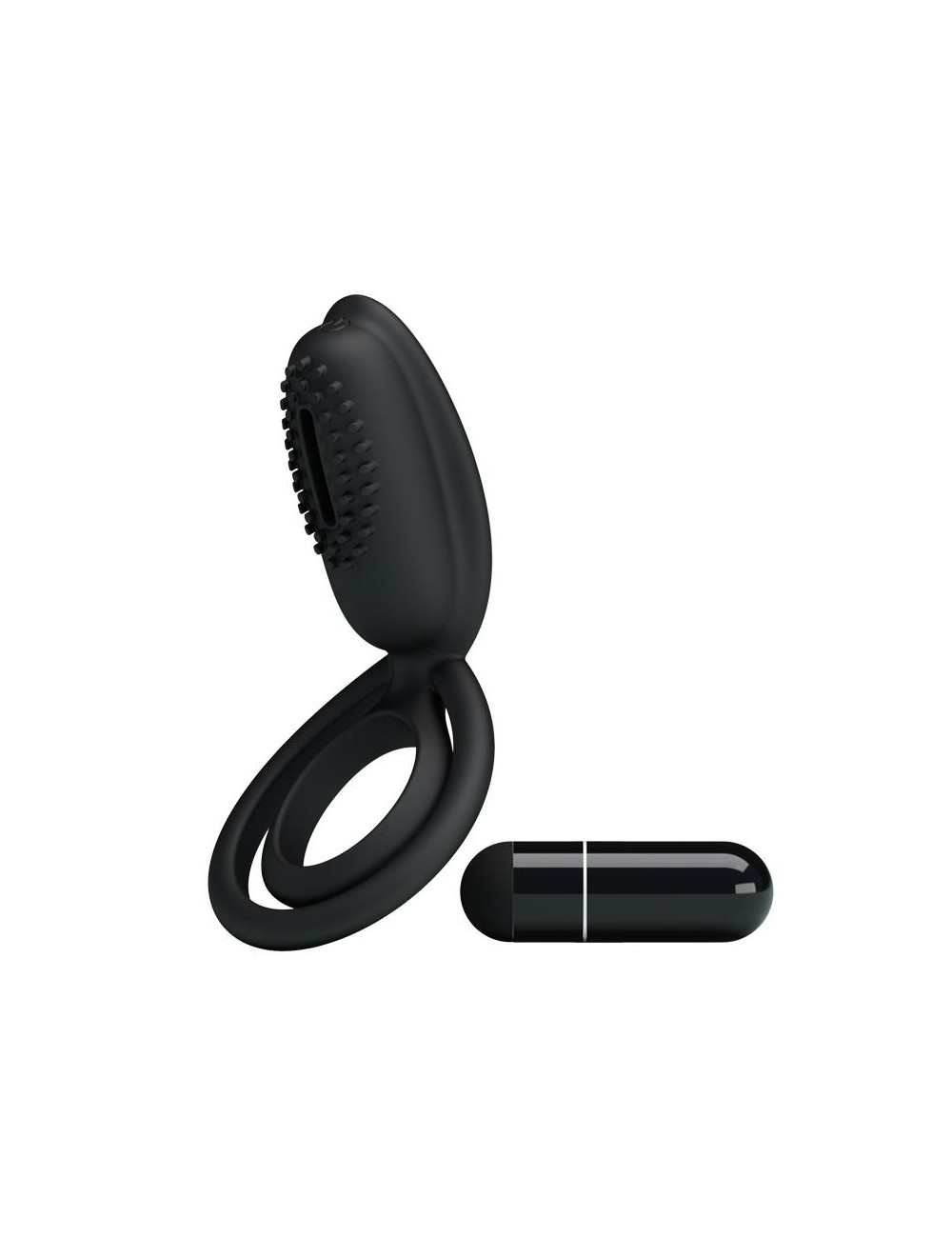 Pretty Love Anillo Vibrador Esther Color Negro