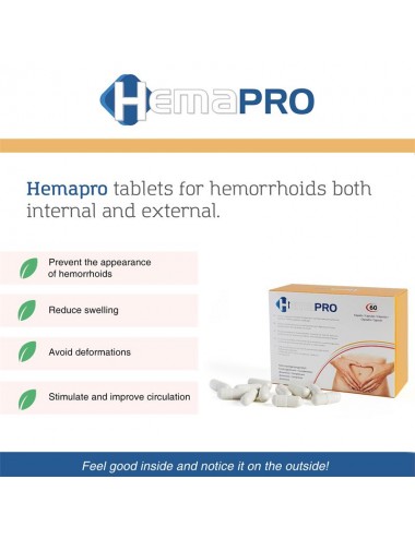 Hemapro Pastillas para las Hemorroides 60 Comprimidos