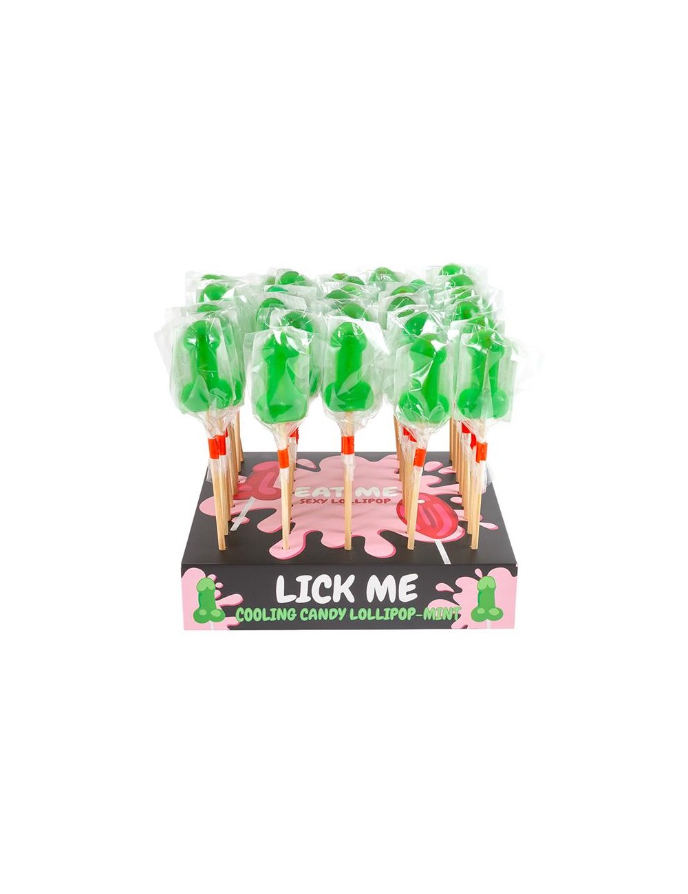 Display Piruletas Pene Menta Efecto Frio 40 Pcs