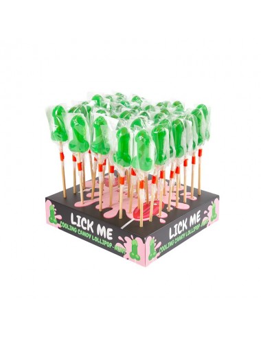 Display Piruletas Pene Menta Efecto Frio 40 Pcs