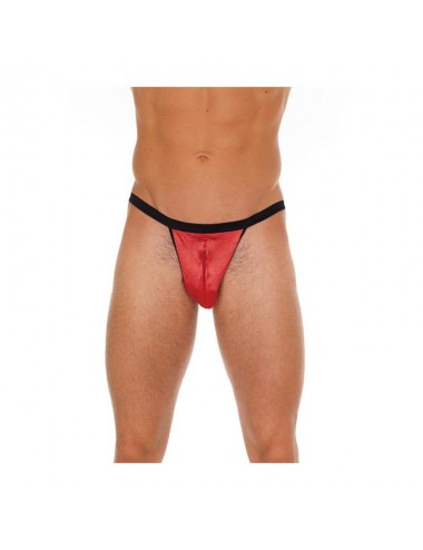 Tanga con Cremallera Rojo y Negro Talla unica