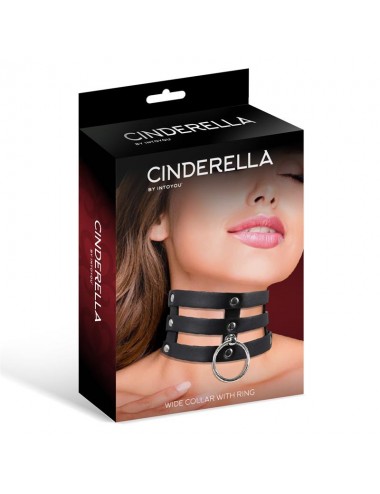 Collar Ancho con Aro Cuero Vegano Talla unica