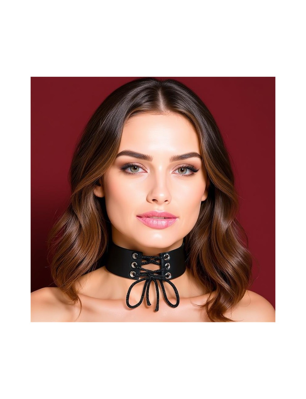 Collar con Lazo Cuero Vegano Talla unica