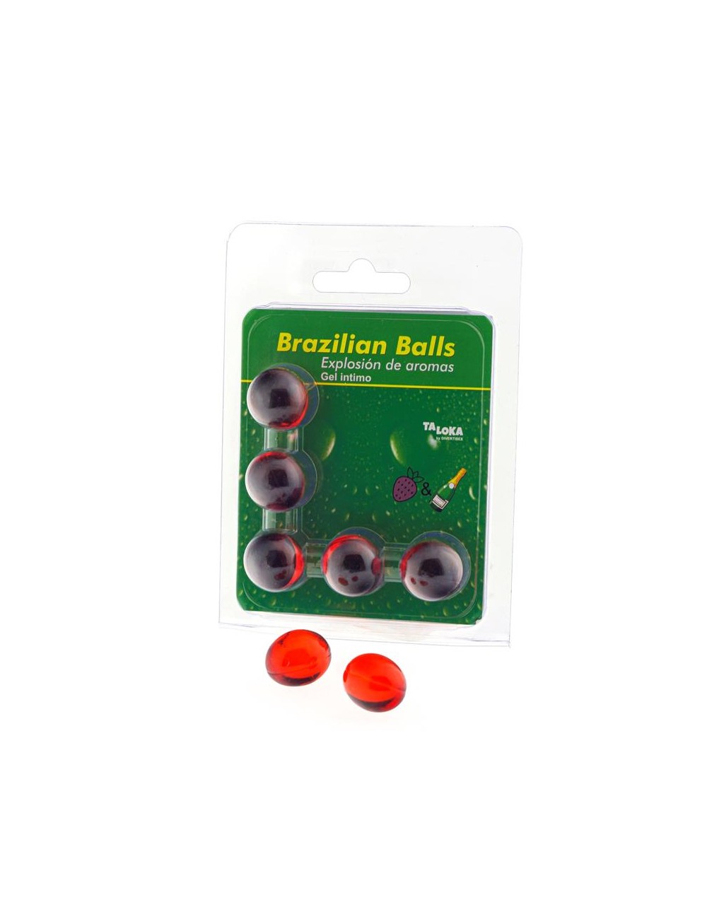 Set 5 Brazilian Balls Explosion Aroma de Fresa Champan