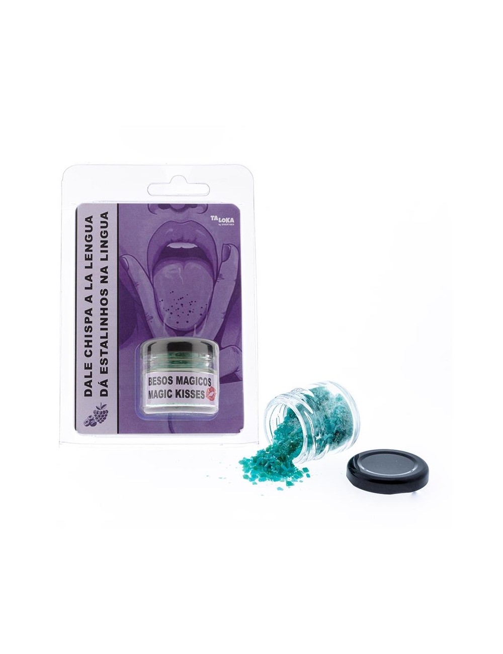 Dale Chispa a la Lengua Caramelo Sabor Frambuesa Azul con Chasquido