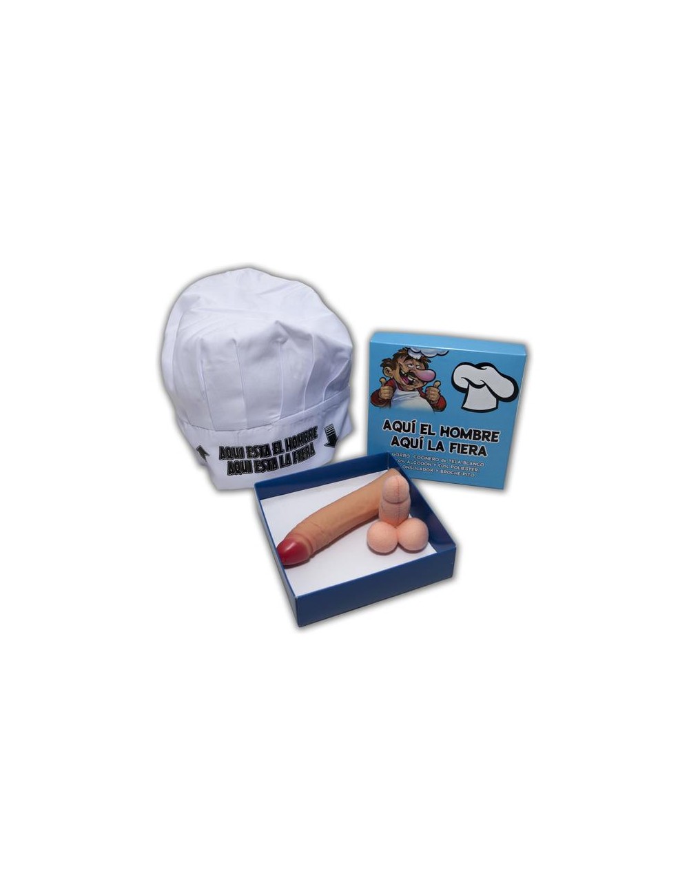 Set Gorro de Cocinero Broche y Estimulador