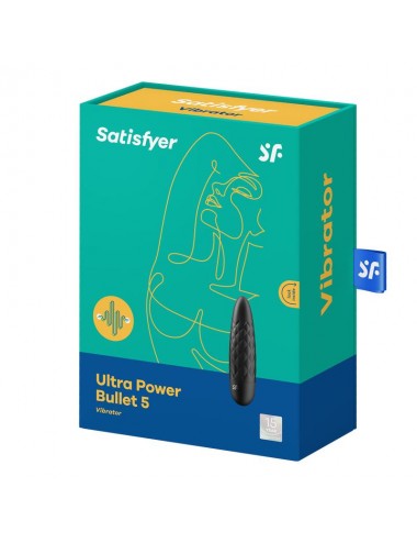 Ultra Power Bullet 5 Bala Vibradora Negra