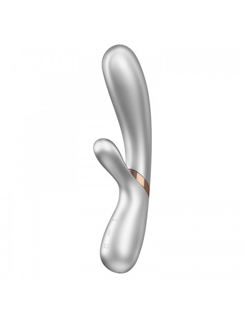 Hot Lover Vibrador Efecto Calor con APP Plata y Champagne