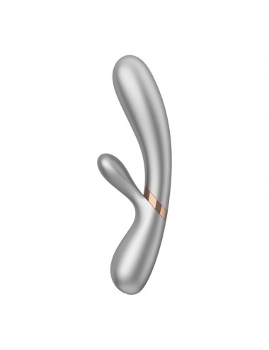 Hot Lover Vibrador Efecto Calor con APP Plata y Champagne