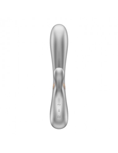 Hot Lover Vibrador Efecto Calor con APP Plata y Champagne
