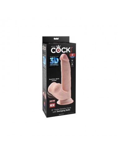 Dildo Triple Densidad Testiculos Oscilantes 8