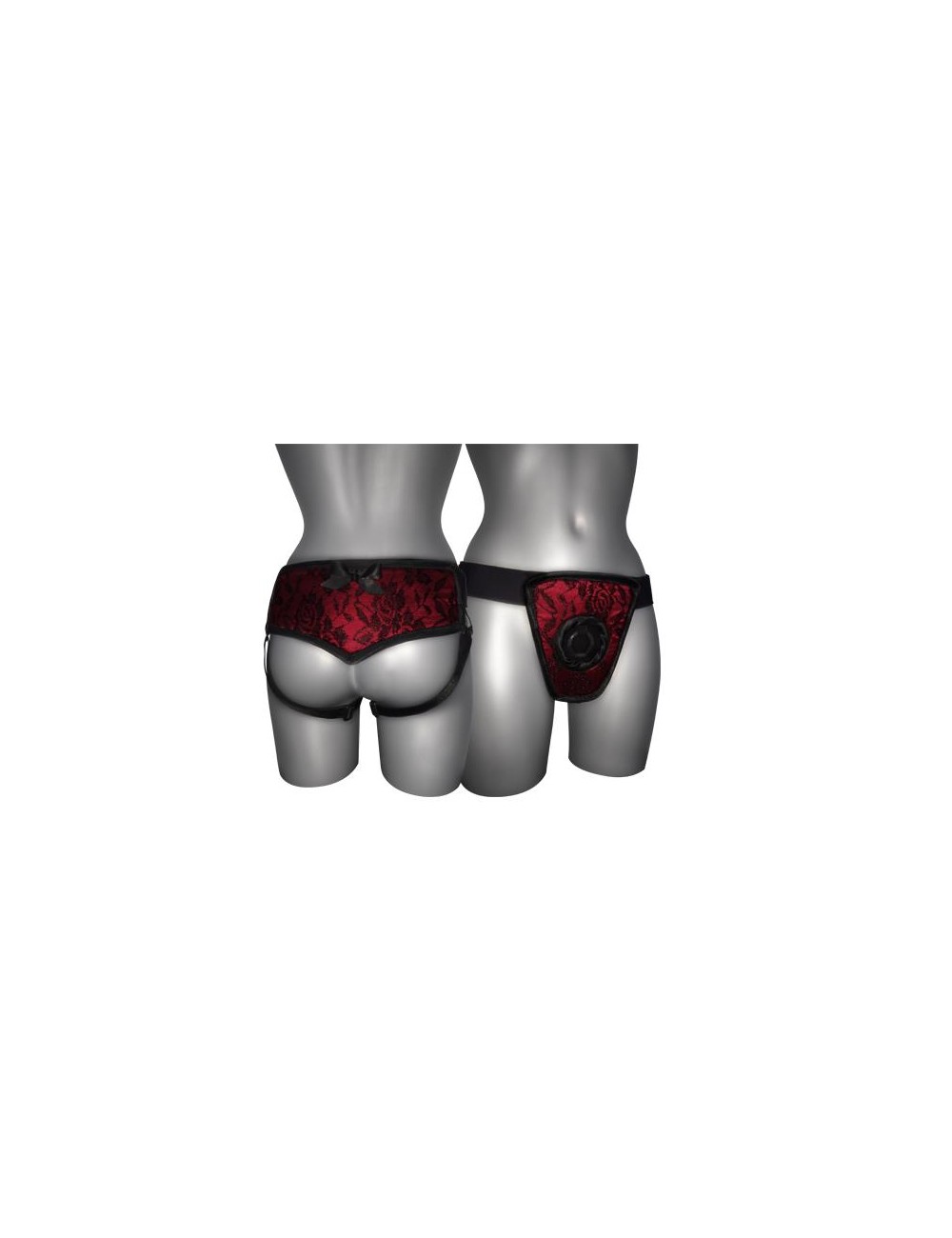 Arnes de Luxe Con Espalda Rojo S XL