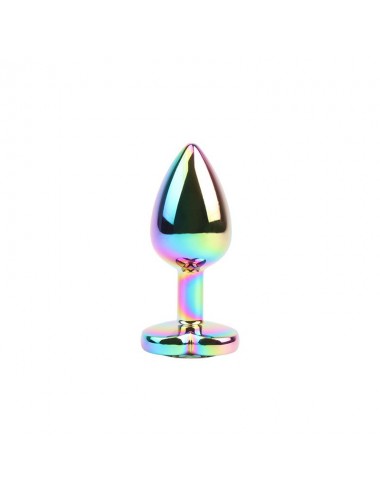 Plug Anal de Metal Tipo Rainbow con Joya de Corazon 27