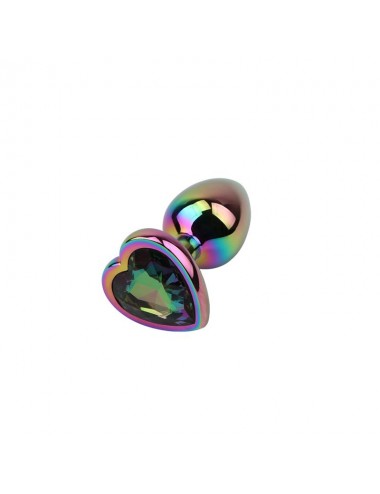Plug Anal de Metal Tipo Rainbow con Joya de Corazon 27