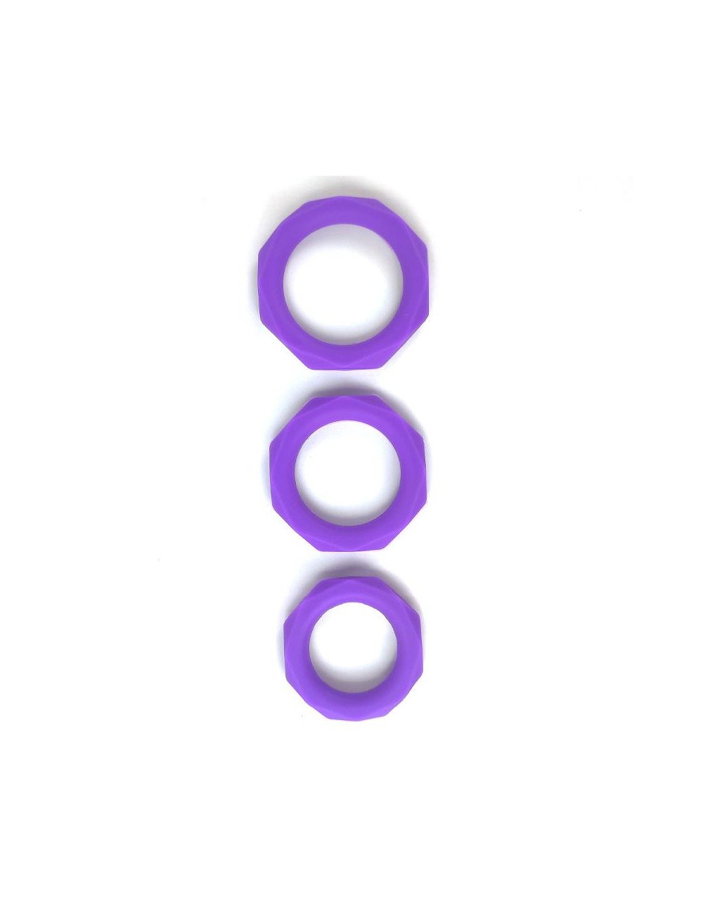 Set de 3 Anillos para el Pene Silicona Purpura