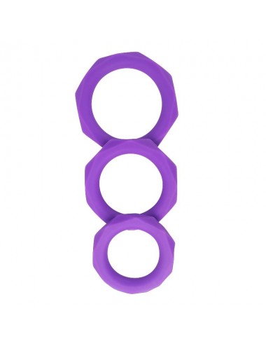 Set de 3 Anillos para el Pene Silicona Purpura