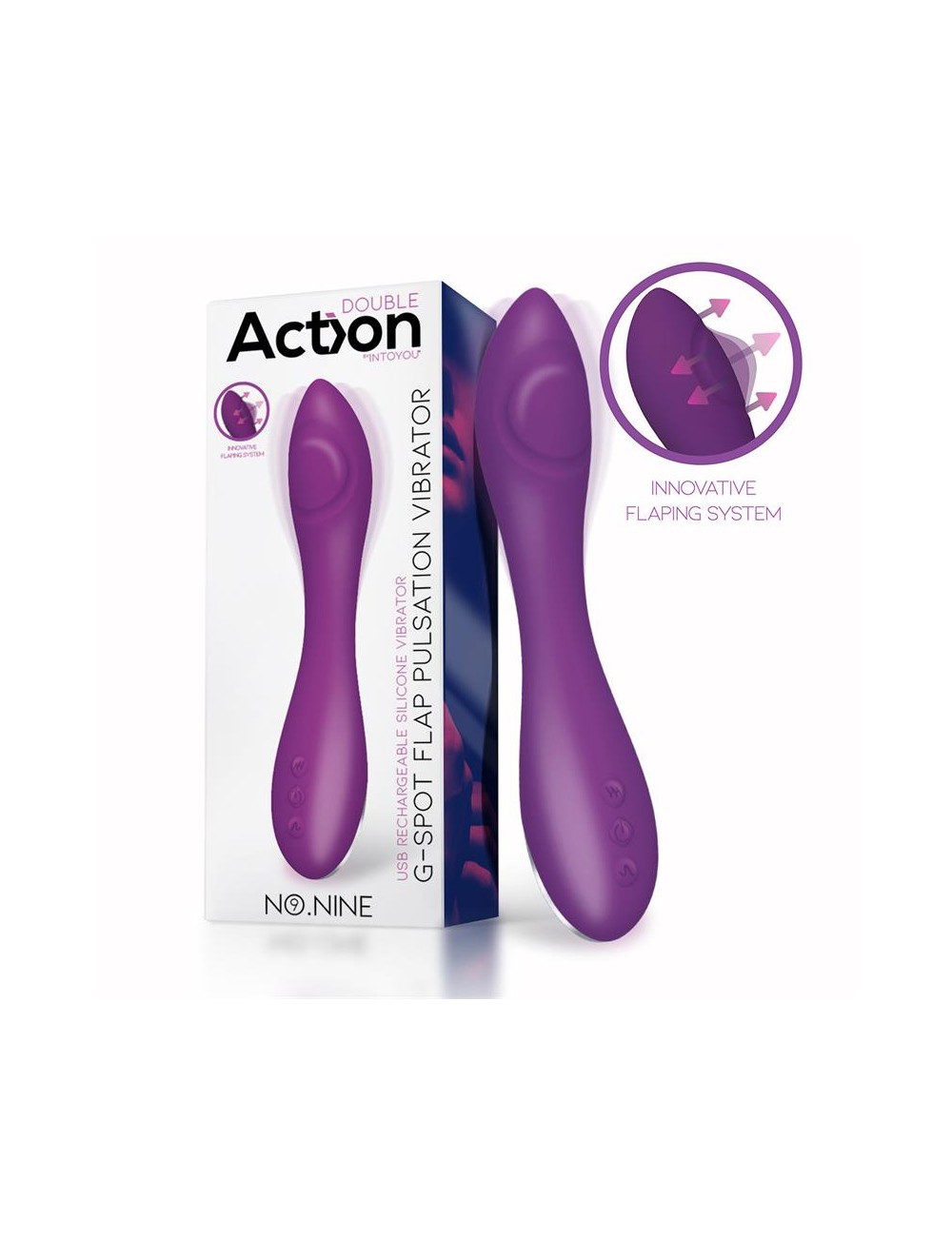 No Nine Vibrador Punto G Funcion de Pulsacion USB Magnetico Silicona