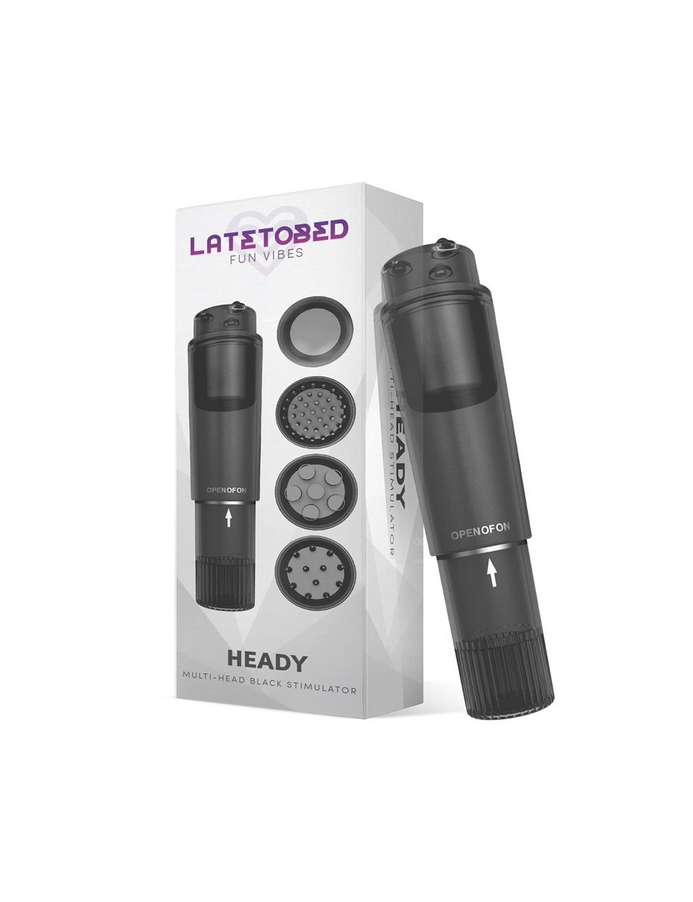 Heady Estimulador con 4 Cabezales Negro