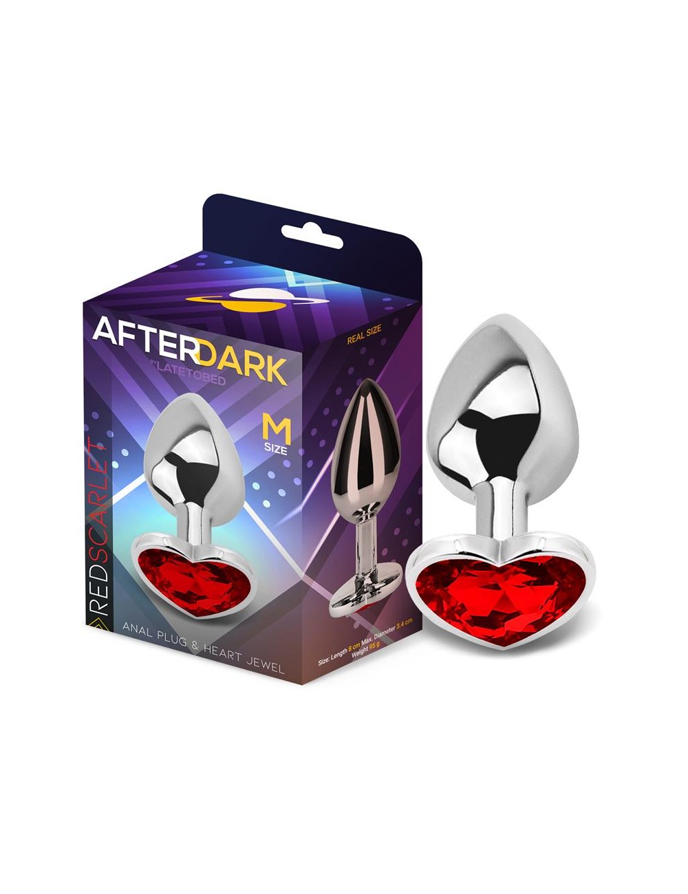 Plug Anal con Joya de Corazon Red Scarlet Talla M