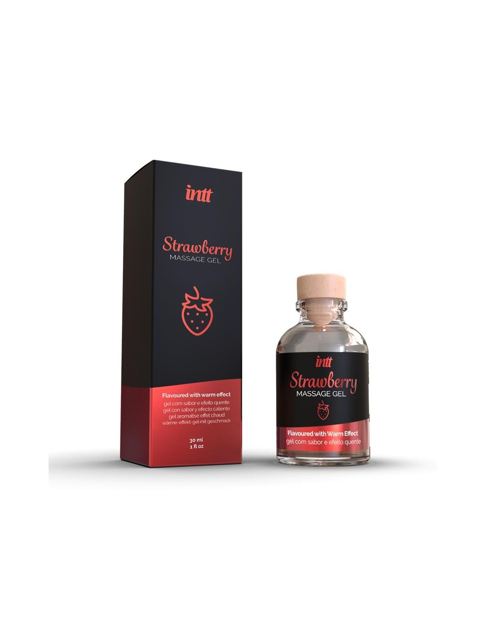 Gel de Masaje Efecto Calor Fresa 30 ml