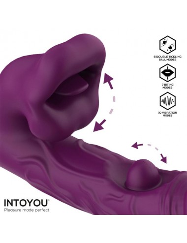 Bella Vibrador Doble Bola Cosquilleante y Mordisqueo 3 Motores