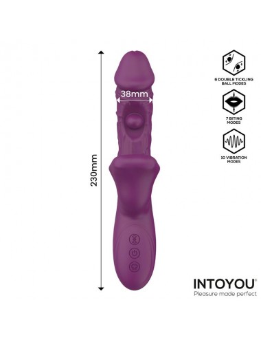 Bella Vibrador Doble Bola Cosquilleante y Mordisqueo 3 Motores