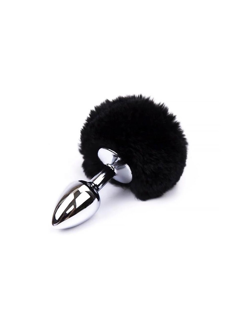 Plug Anal con Pompon Negro Talla S