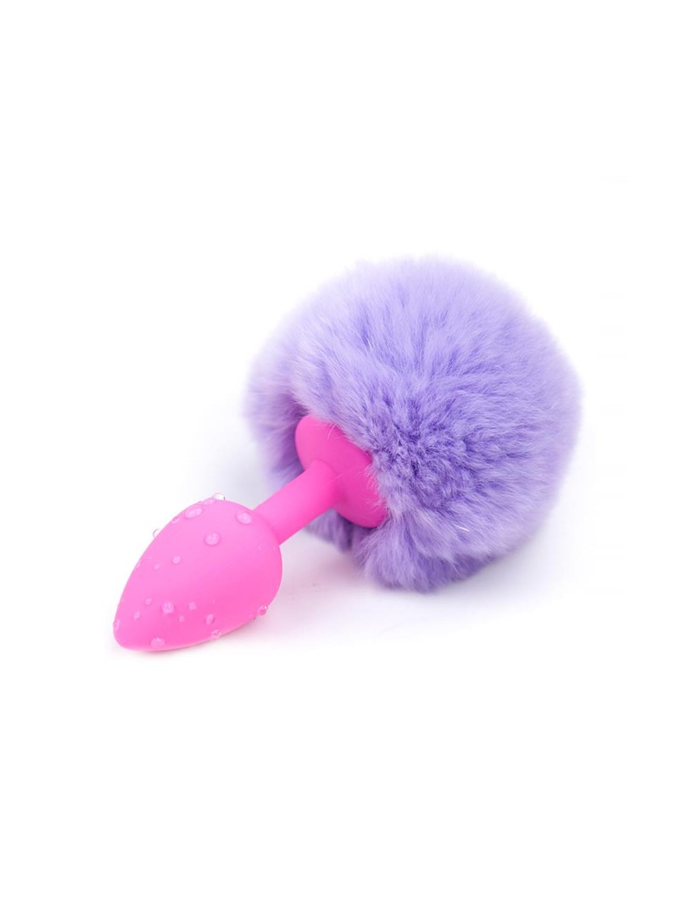 Plug Anal con Pompon Purpura Claro Talla S