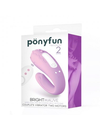 Brightmauve Vibrador para Parejas Doble Motor Control Remoto USB Silicona