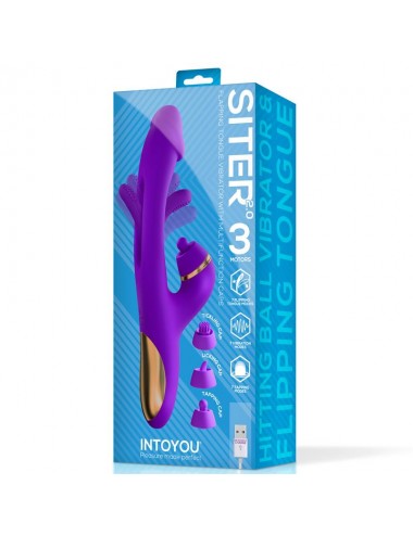 Siter 20 Vibrador con Lengua Flapping Golpeteo y Cabezales Intercambiables