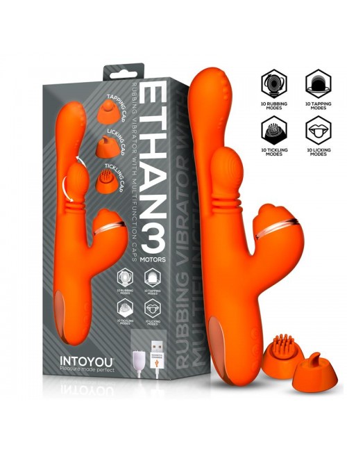 Ethan Vibrador Masaje 360º para el Punto G y Cabezales Intercambiables
