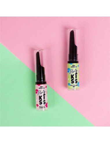 Flirty Kiss Geles para Sexo Oral Fresa y Menta 2x8gr