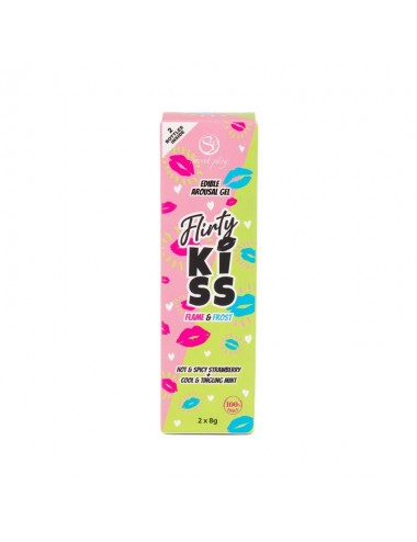 Flirty Kiss Geles para Sexo Oral Fresa y Menta 2x8gr