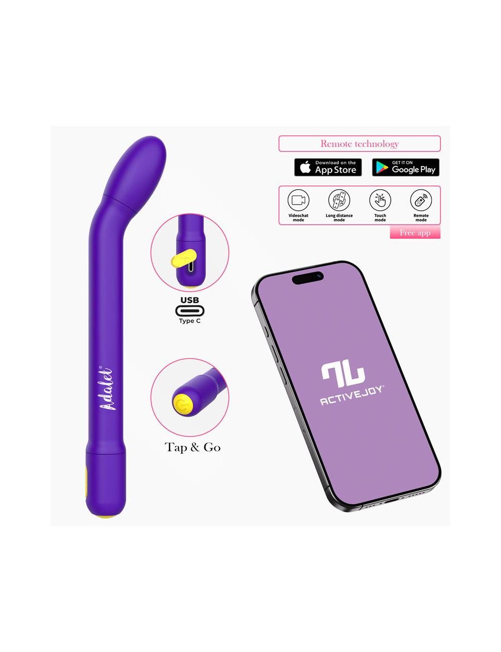 Gently Estimulador Punto G con APP Purpura