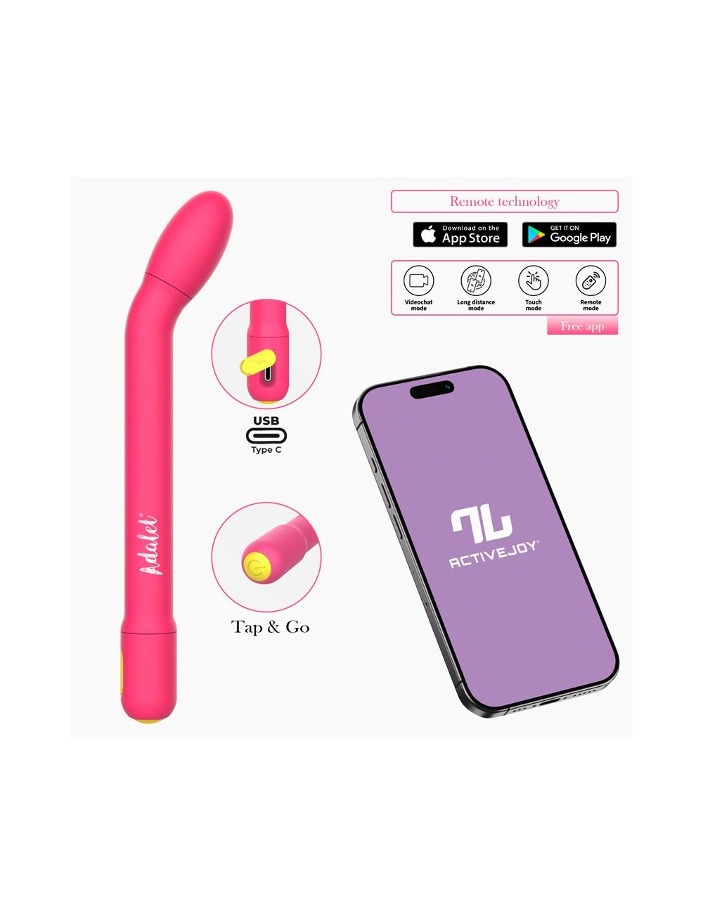 Gently Estimulador Punto G con APP Rosa